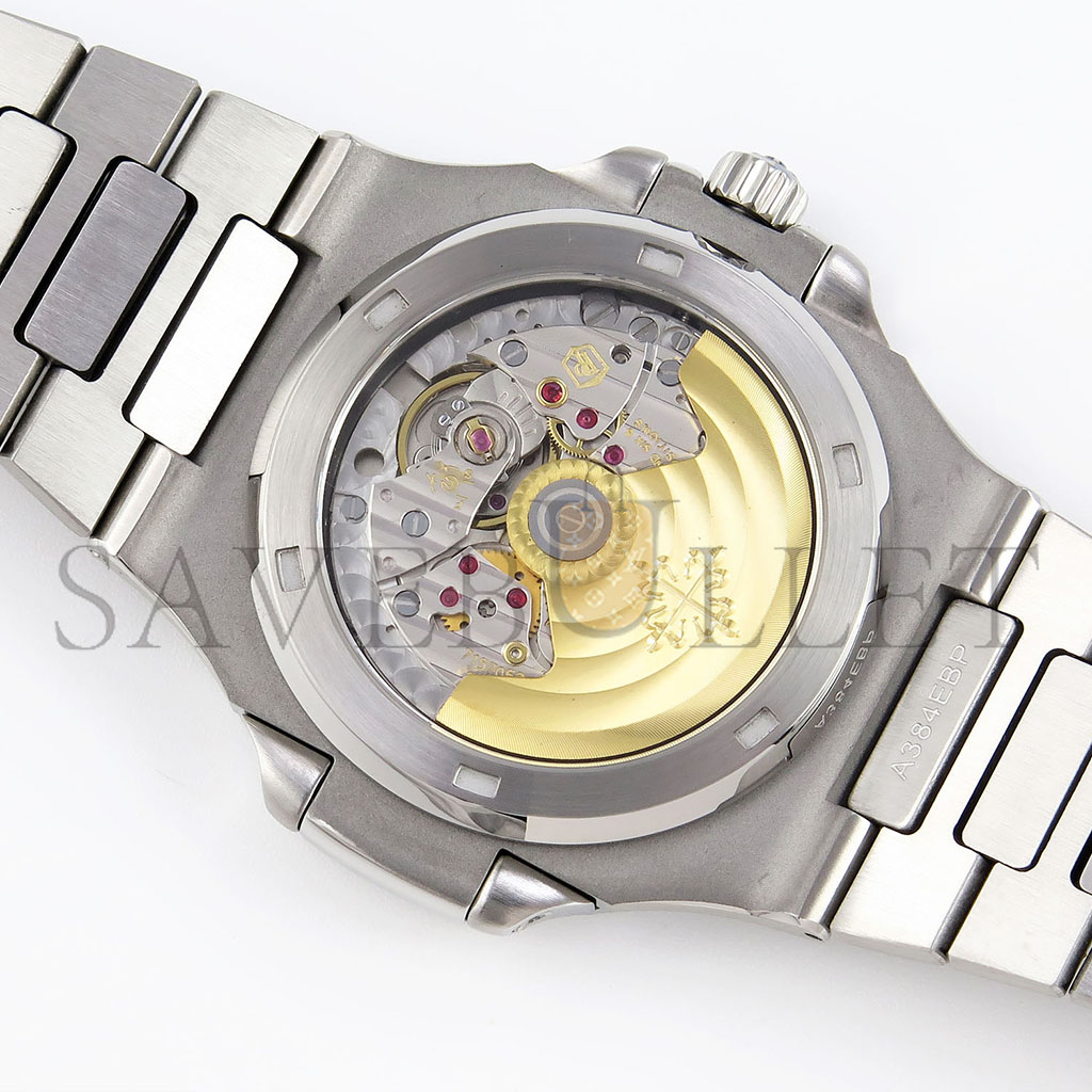 p**ek ph**ppe nautilus edition white dial purple Di*m*nds bezel on watch 5711p